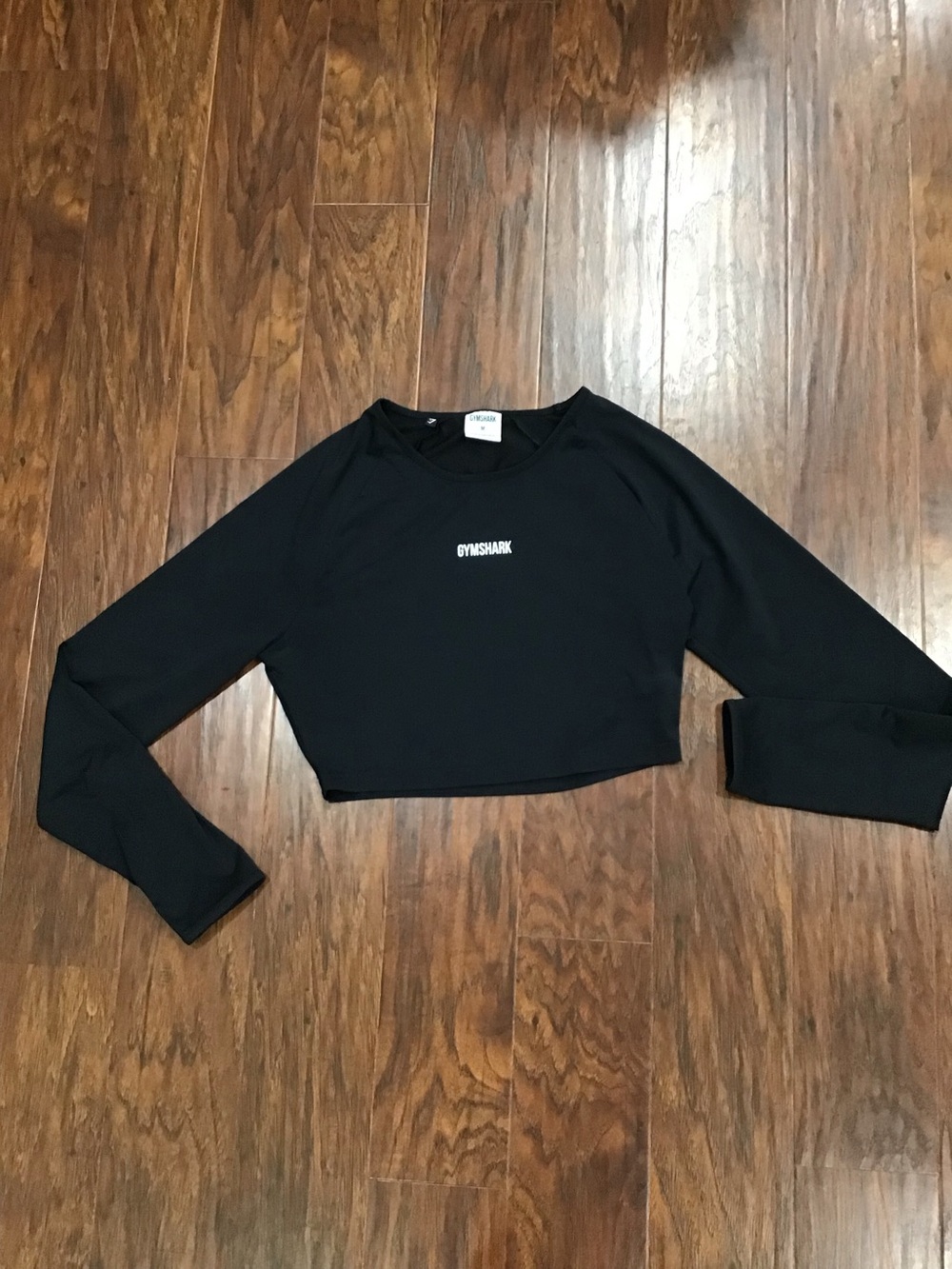 Gymshark Black Cropped Long Sleeve Top